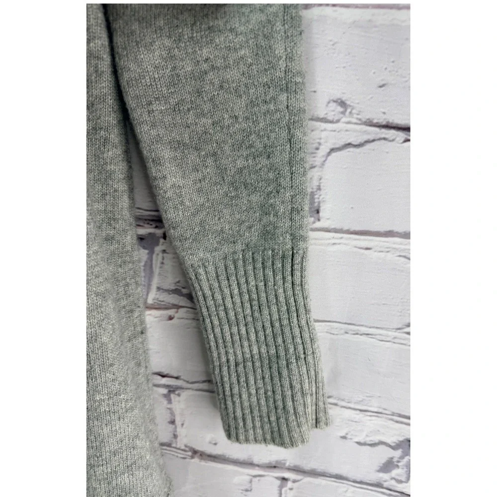 J. Crew Wool Cashmere Open Front Cardigan Sweater XS Gray Shawl Collar Womens